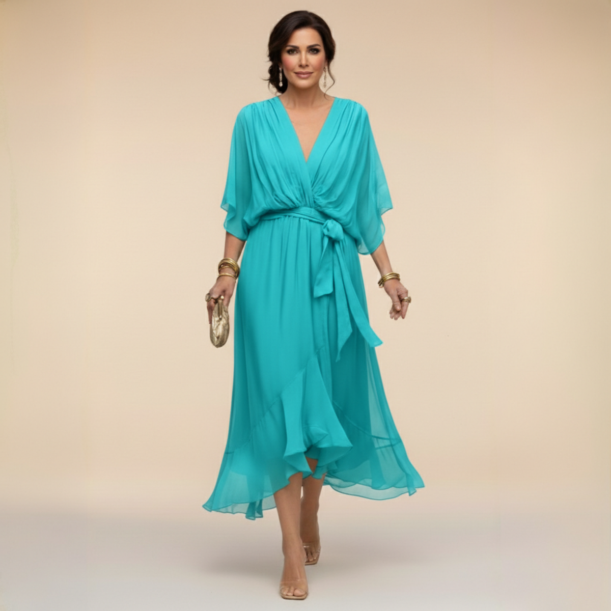 Verity | Midikleid mit V-Ausschnitt