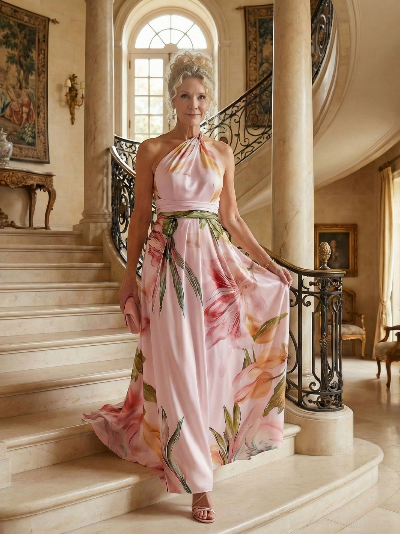 Amiel | Leichtes geblümtes Maxikleid