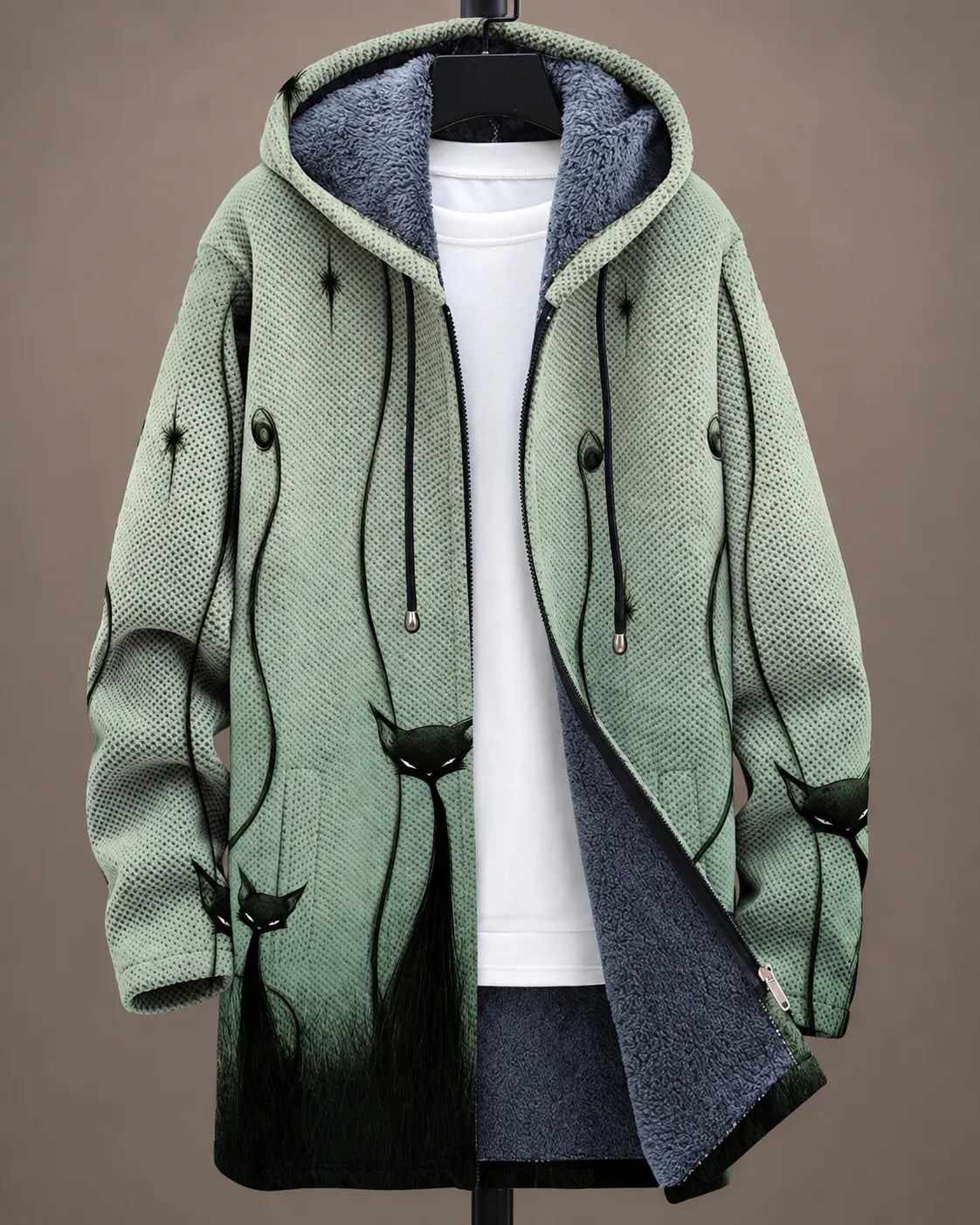 Elara Heritage-Kapuzenjacke mit Geometrischem Muster