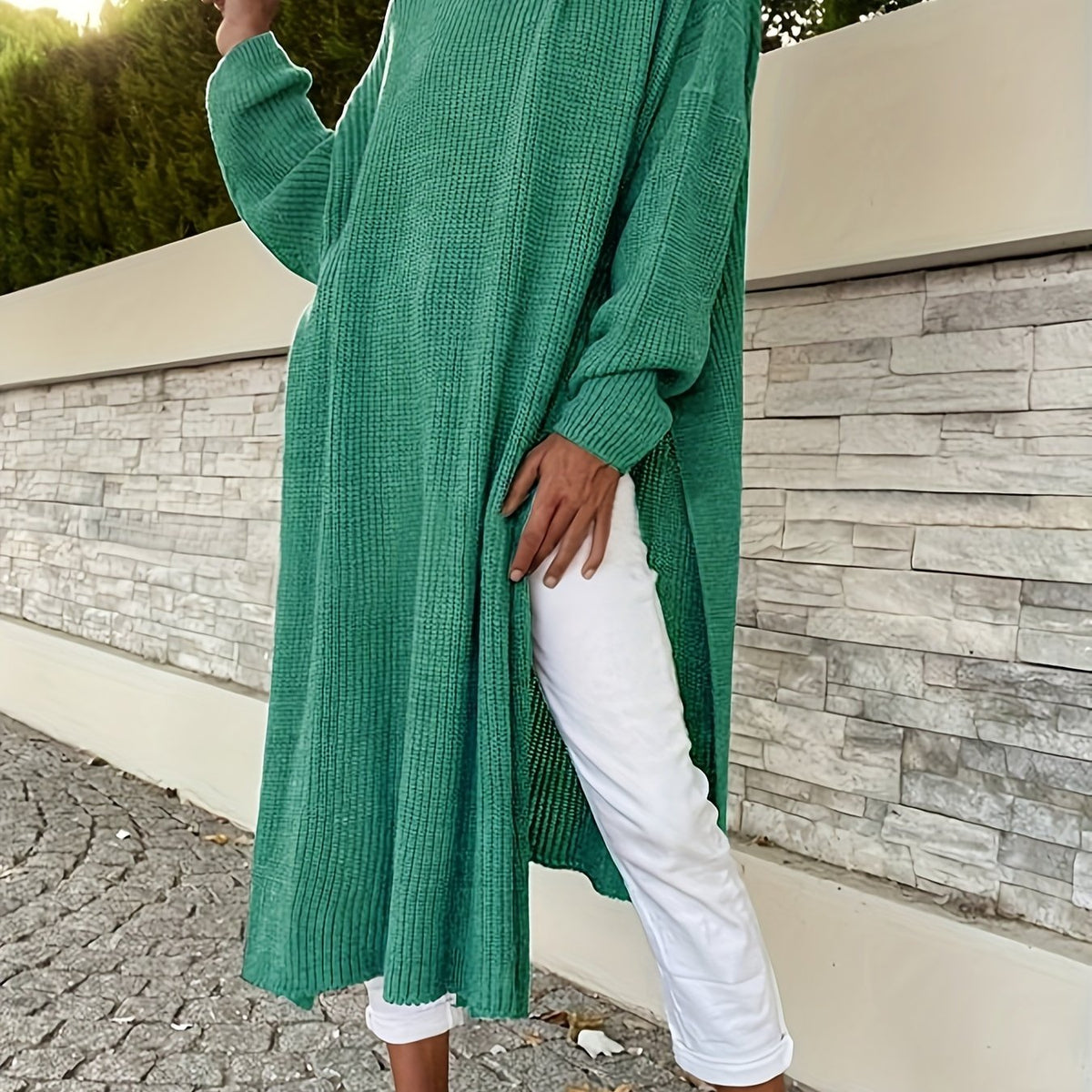 Jocelyn – Strick-Pulloverkleid mit Kapuze