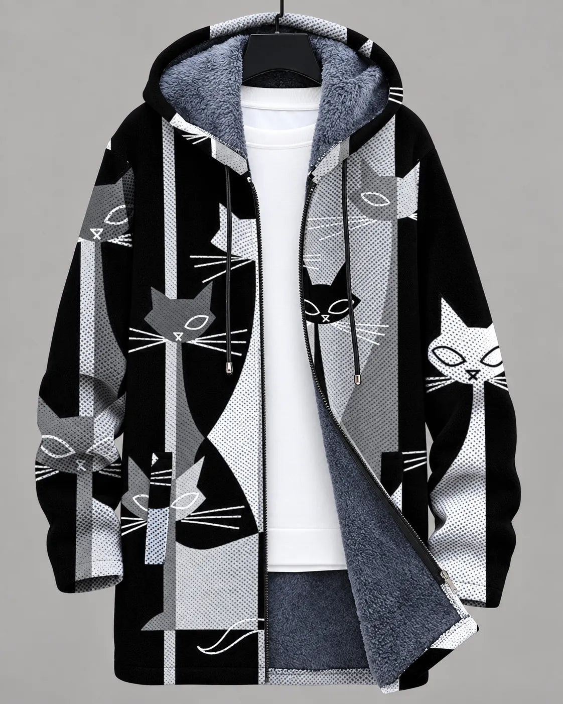 Celestine | Kapuzenjacke mit geometrischem Muster