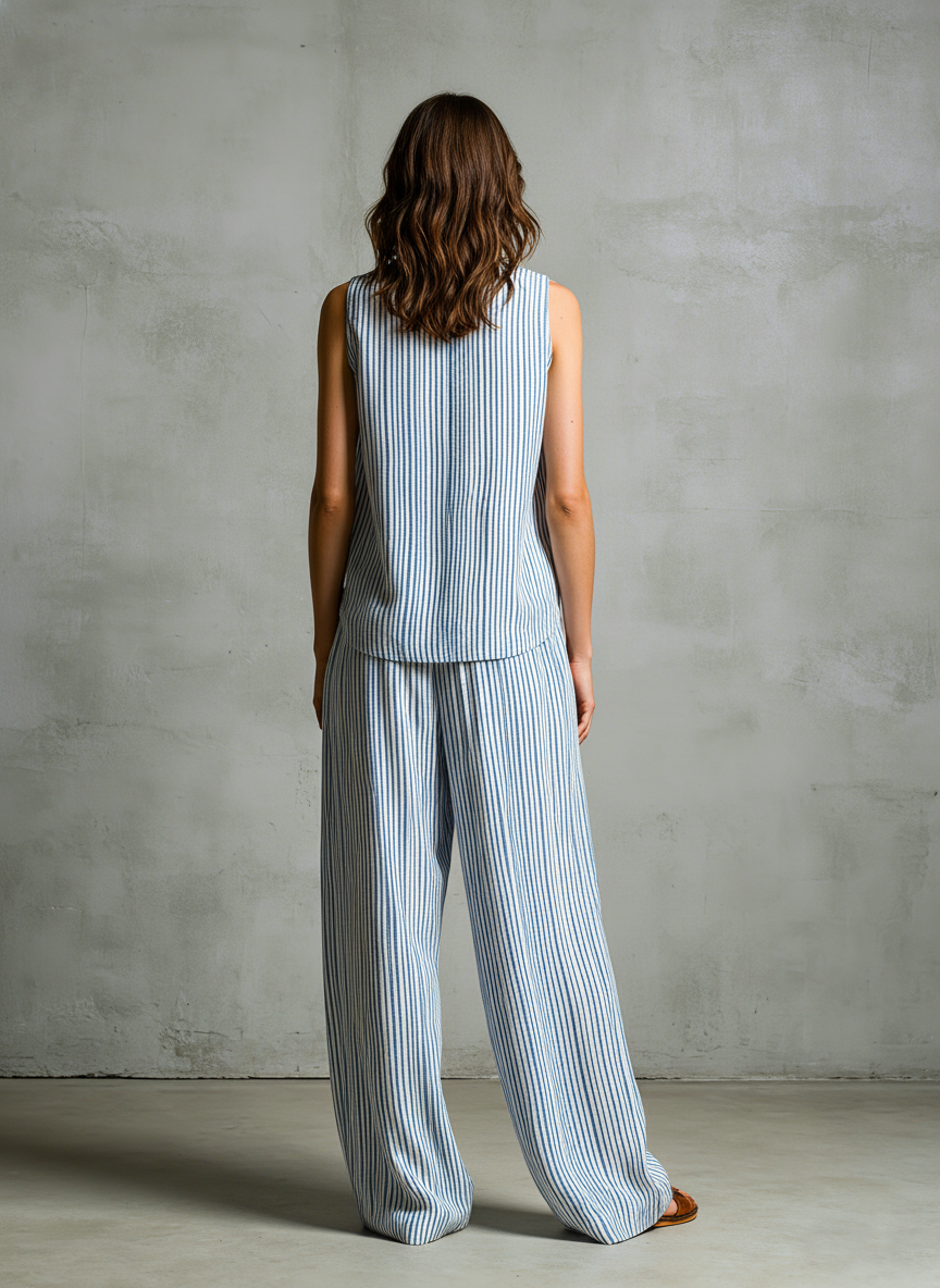 Livia – Gestreiftes Palazzo-Set