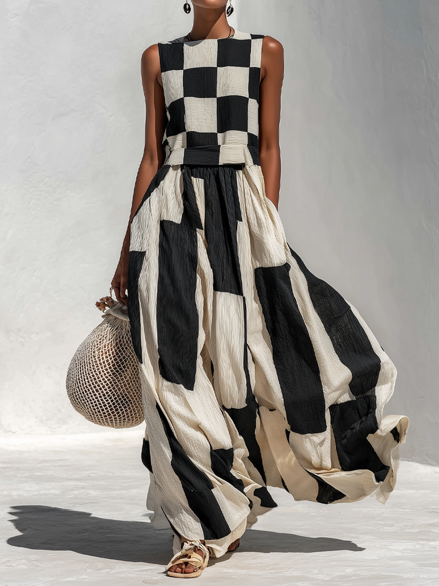 Chloé - Geometrisches Maxikleid