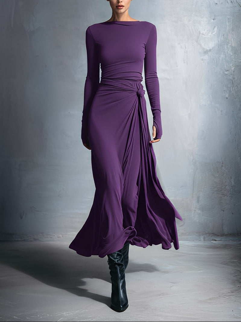 YASMINA | MAXIKLEID MIT SEITLICHER BINDUNG