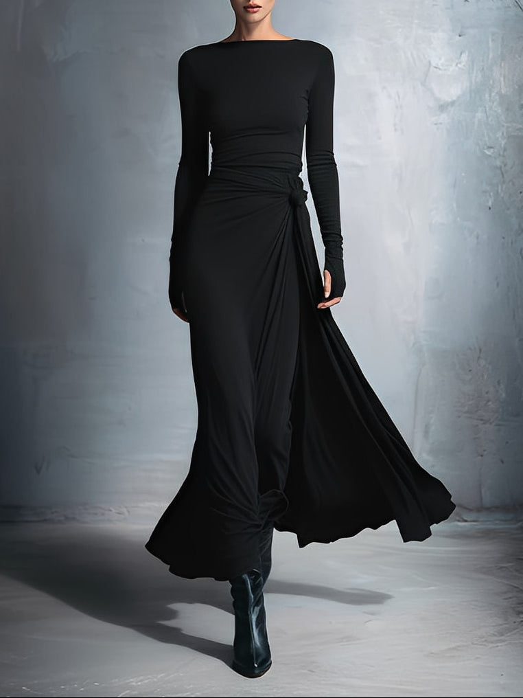 YASMINA | MAXIKLEID MIT SEITLICHER BINDUNG