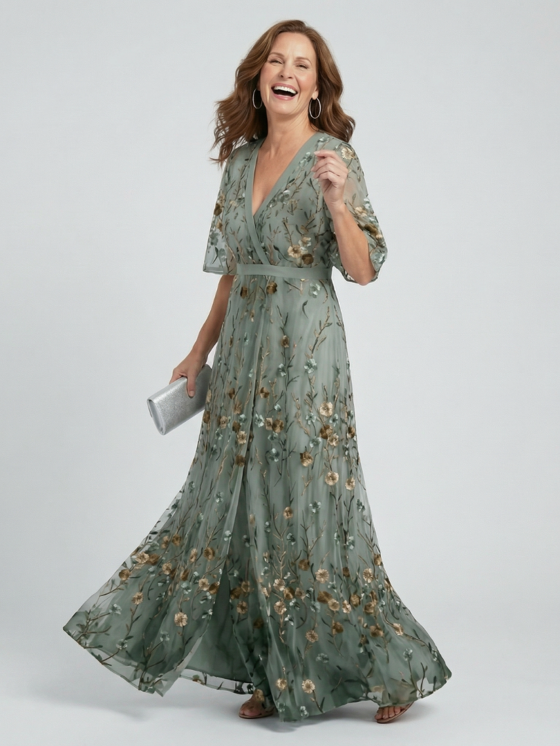 Selora | Halter Bloom Flow Maxikleid