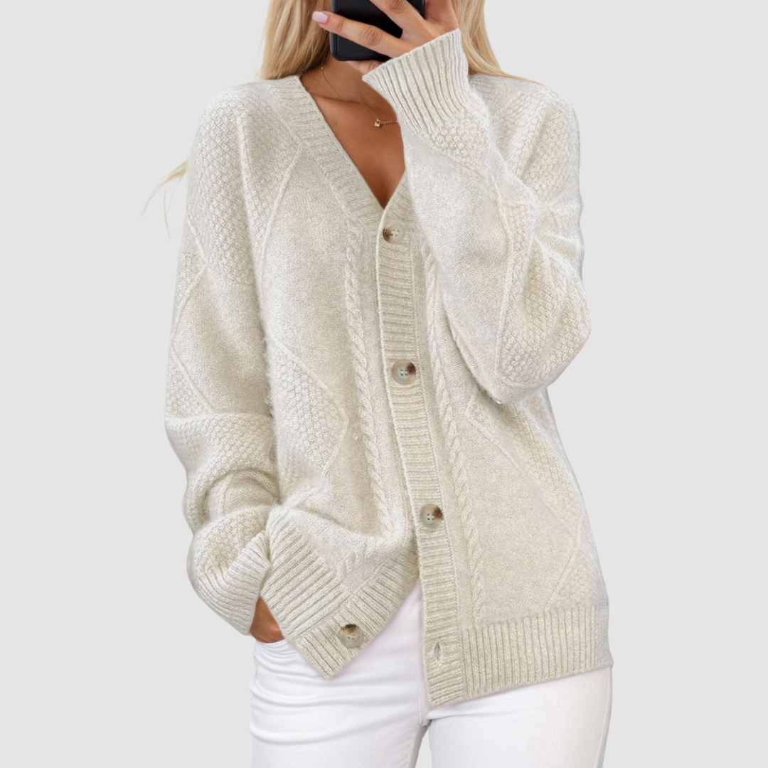 Meg™ Premium-Strickcardigan mit V-Ausschnitt