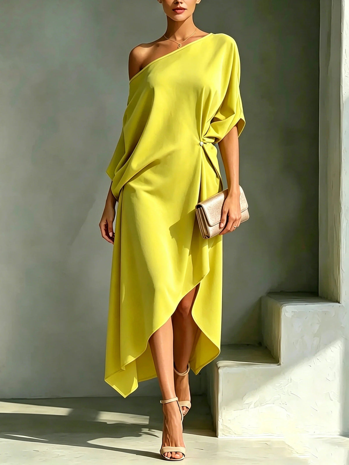 Wren | Midikleid mit Karree-Ausschnitt