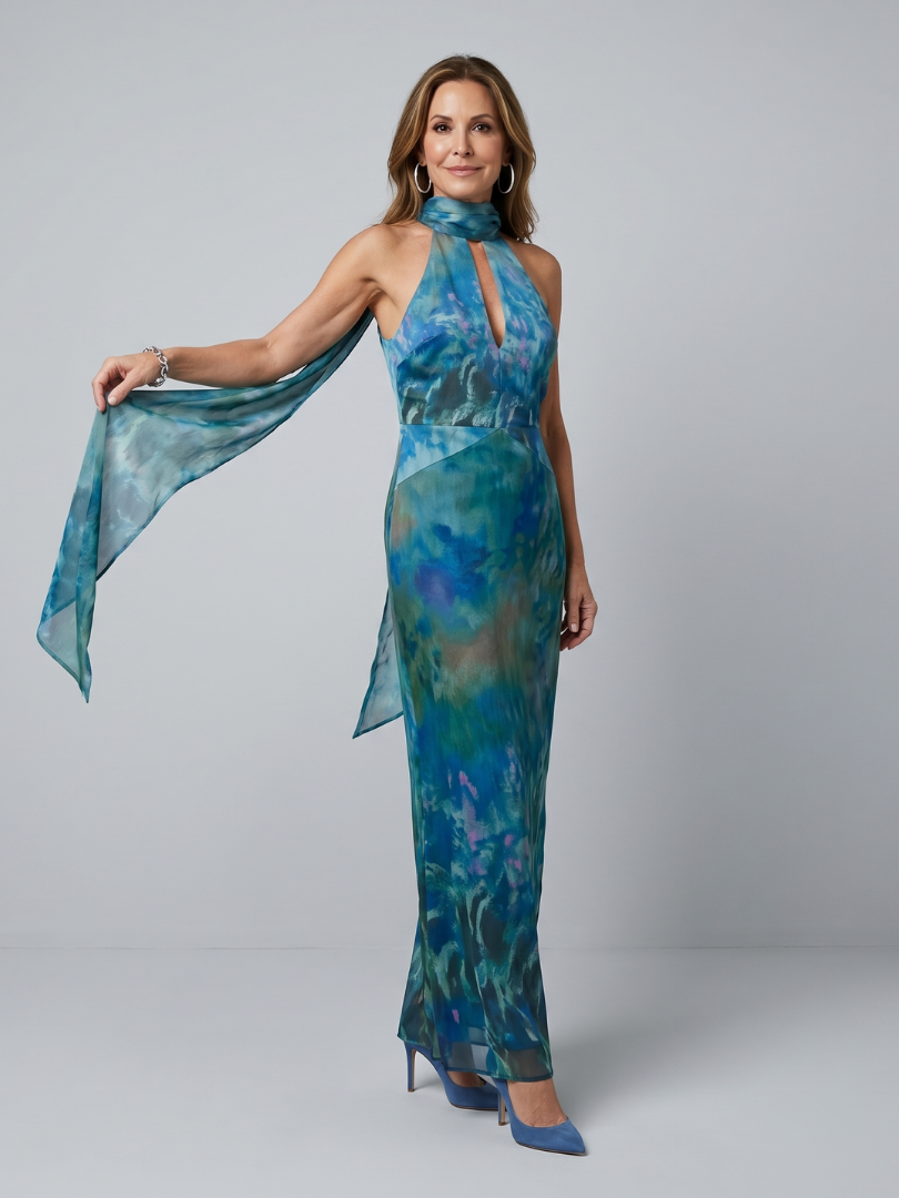 Juniper | Schlüsselloch Halter Ärmelloses Maxikleid
