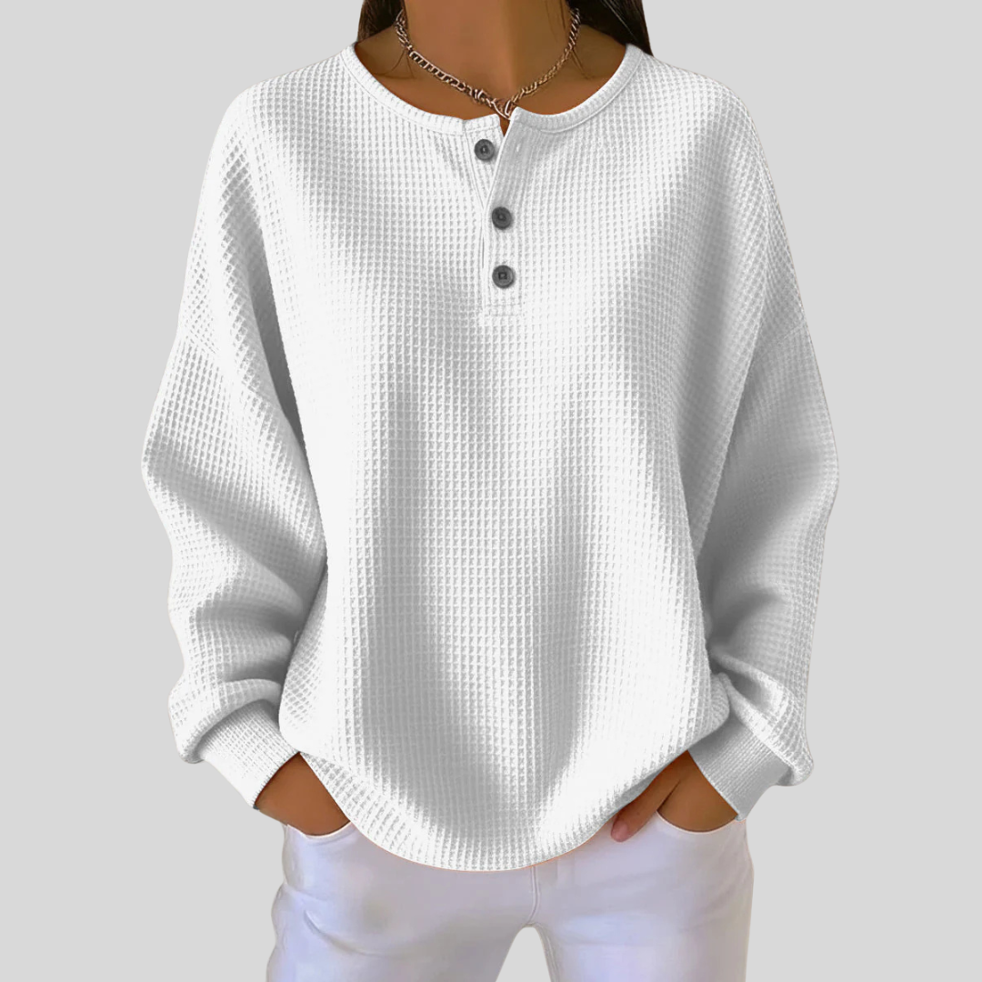 Nessa™ | Lässiges Henley-Sweatshirt