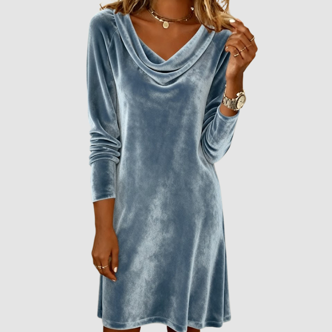 Misty™ Samtkleid mit langen Ärmeln