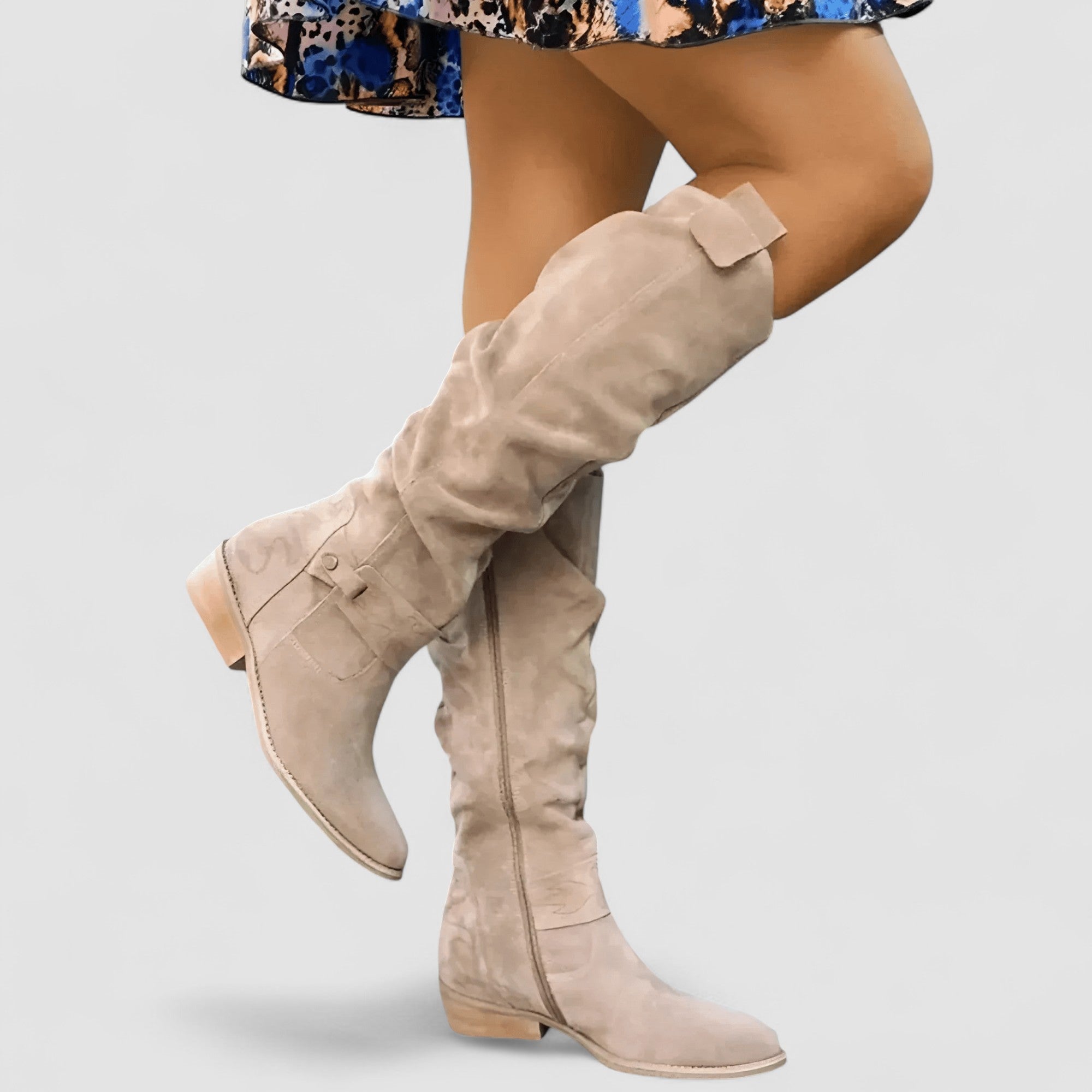 Adeliza | Kniehohe Reitstiefel mit gerafftem Schaft