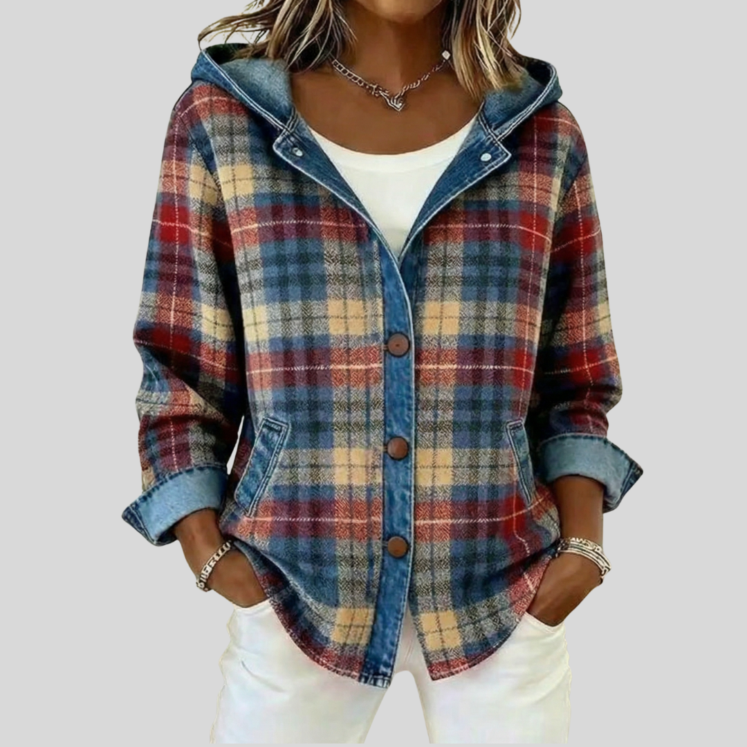 Hildred™ | Karierte Hemdjacke mit Kapuze