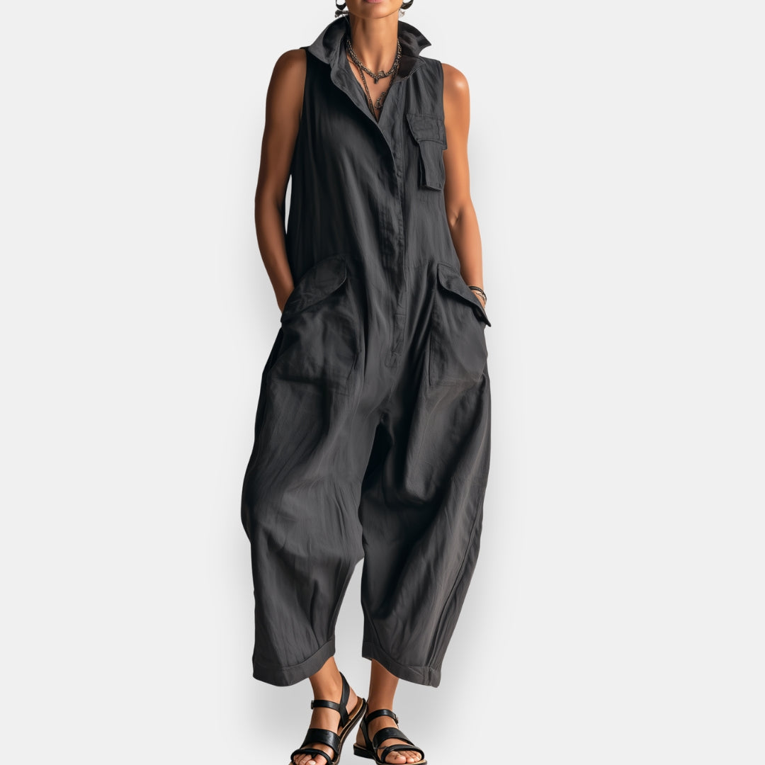 Ryker – Ärmelloser Cargo-Jumpsuit mit Kragen