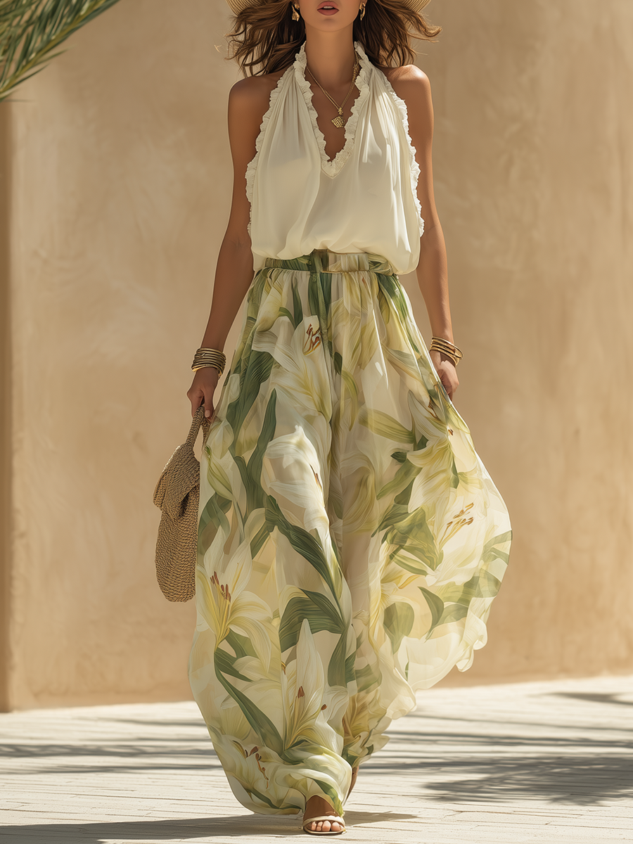 Lyselle™ | Elegantes luftiges Set mit Blumenprint