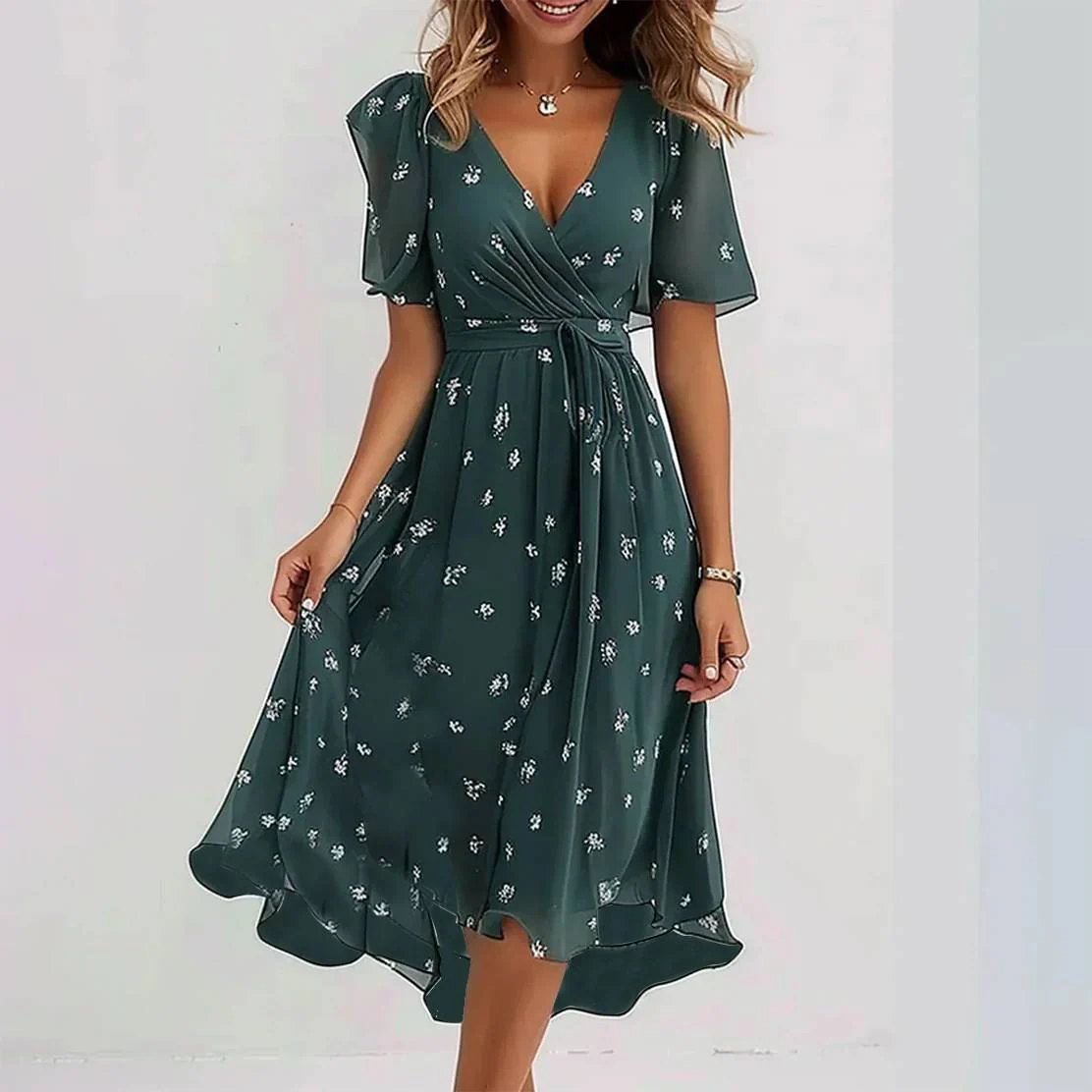 Bianca™ | Damenkleid mit V-Ausschnitt