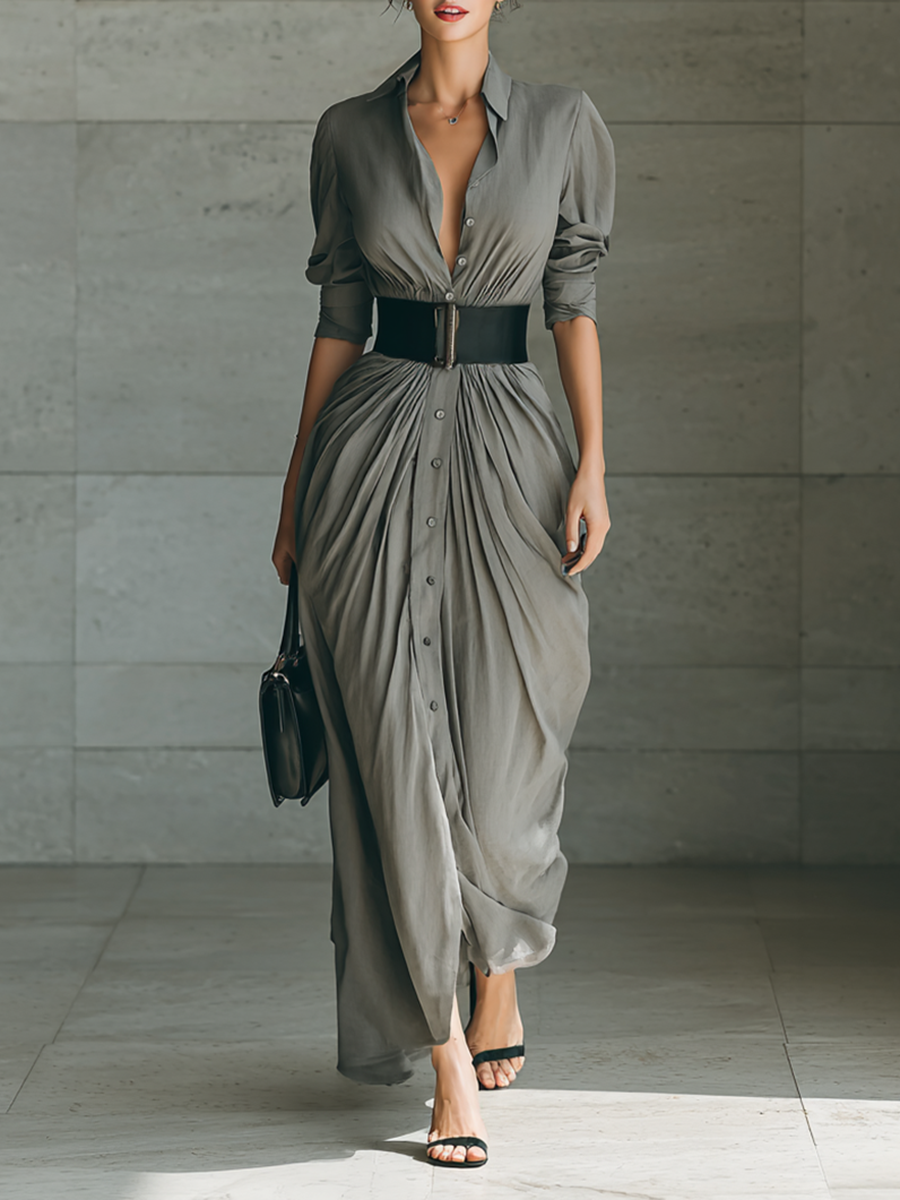 Zéphyrine | Langes Plisseekleid