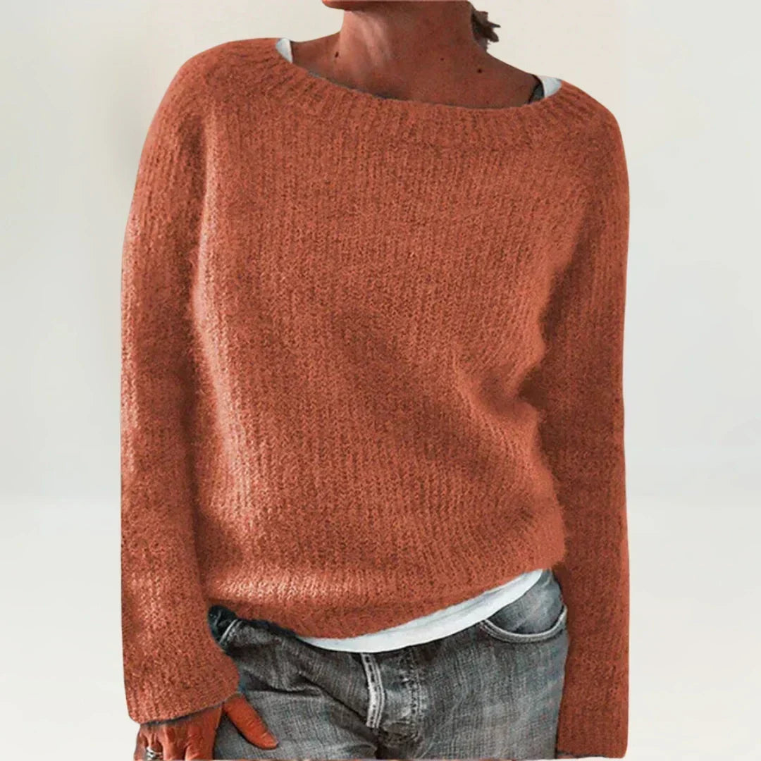 Suzy | Kuscheliger Pullover – Orange