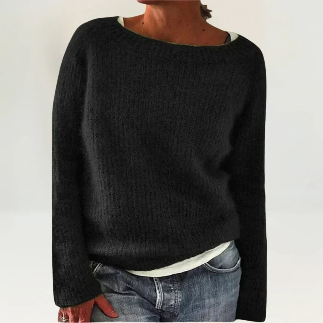 Suzy | Kuscheliger Pullover – Schwarz