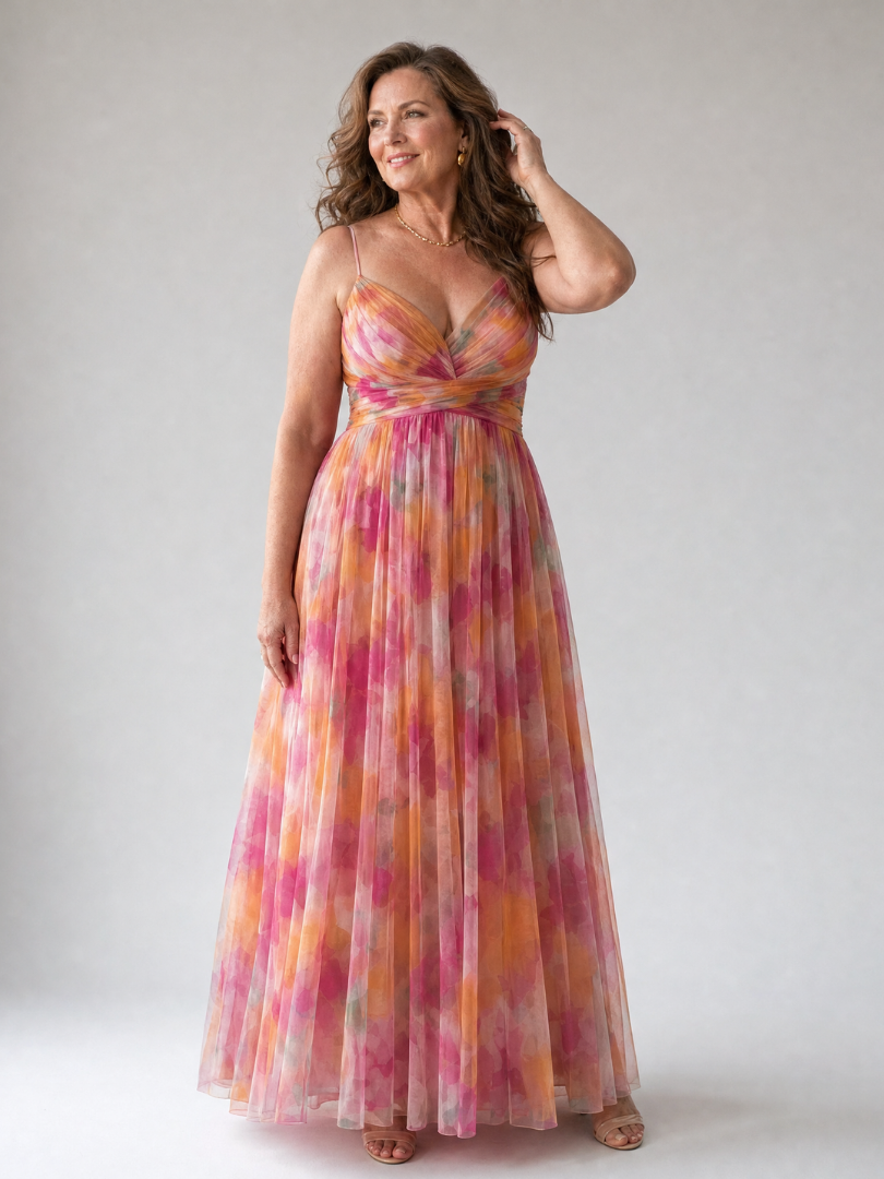 Isel | Weiches Wickel-Maxikleid