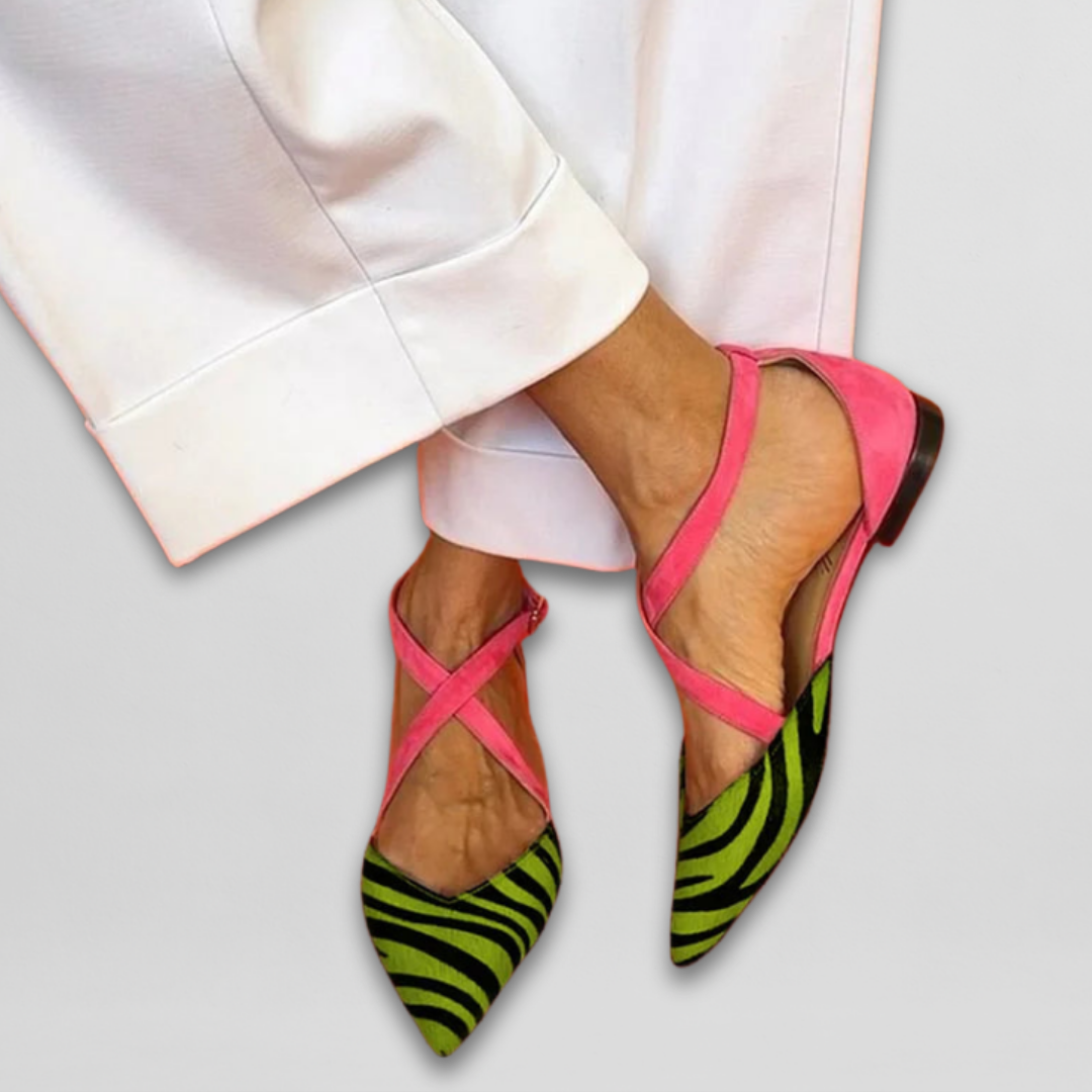 Fern - Ballerinas mit Riemen