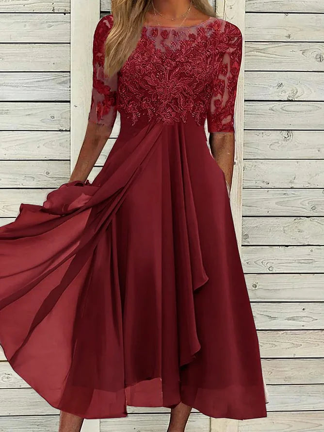 Harper™ | Elegantes Midikleid aus Spitze