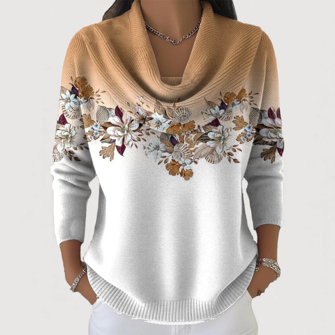 Alba | Floraler Rollkragenpullover