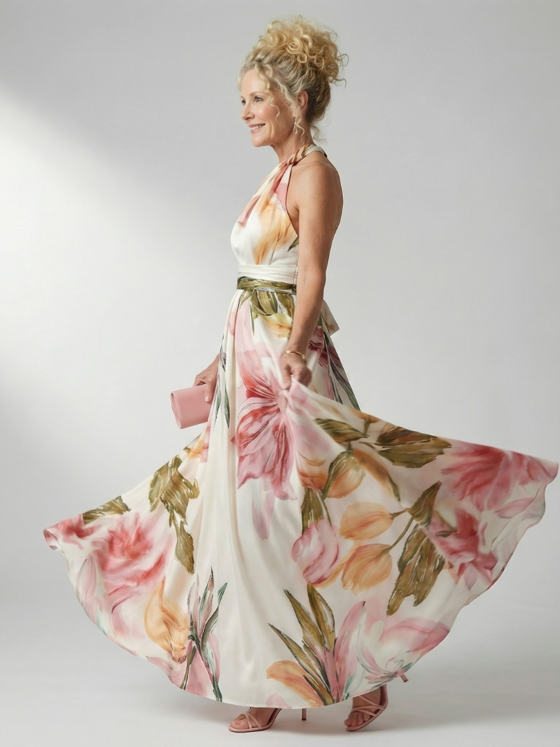 Amiel | Leichtes geblümtes Maxikleid