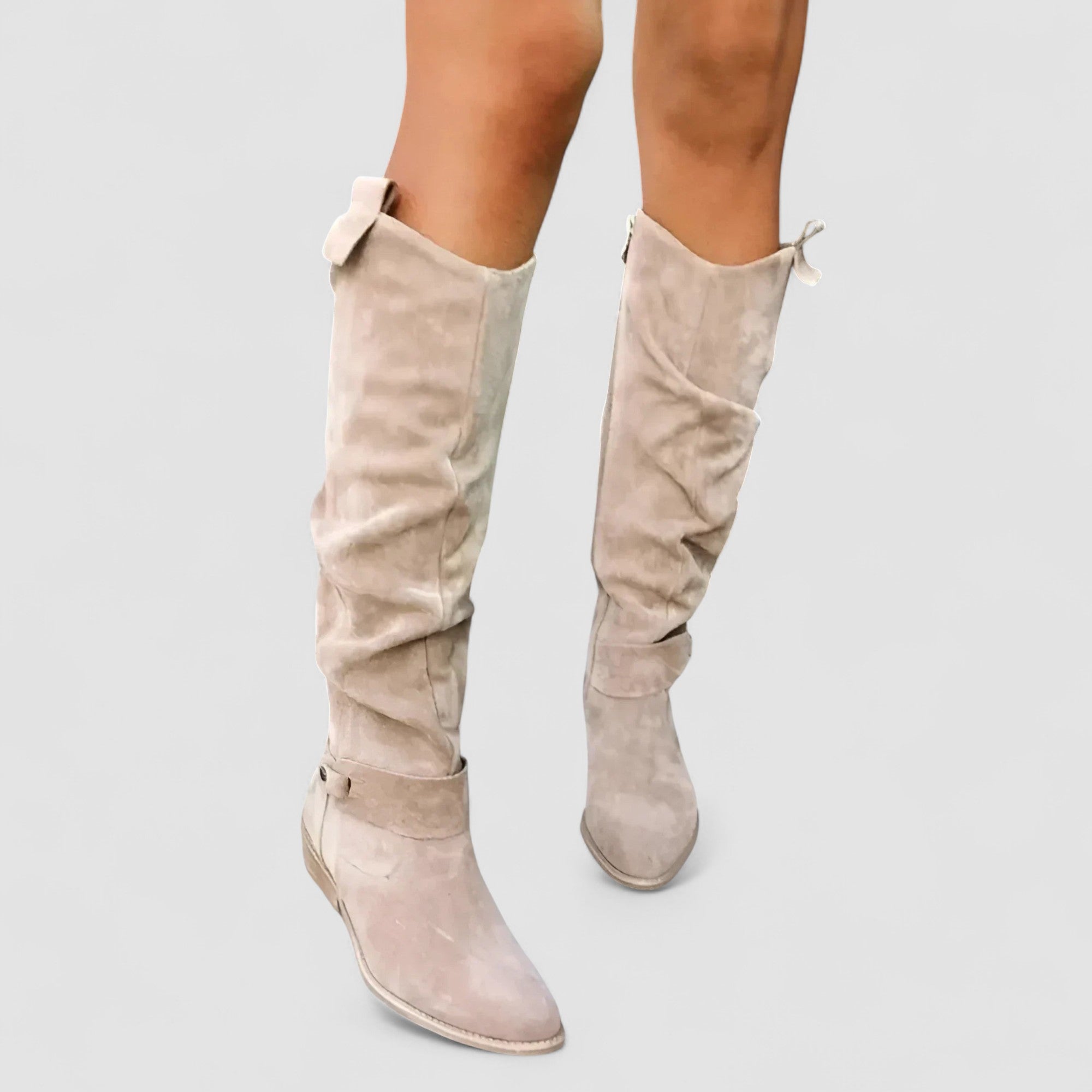 Adeliza | Kniehohe Reitstiefel mit gerafftem Schaft