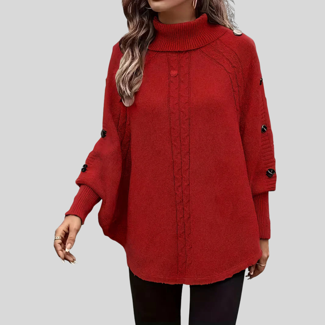 Norelle™ | Zopfmuster-Pullover mit Stehkragen