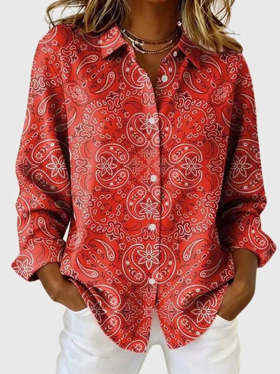 Rosemarie | Hemdbluse mit Paisleymuster
