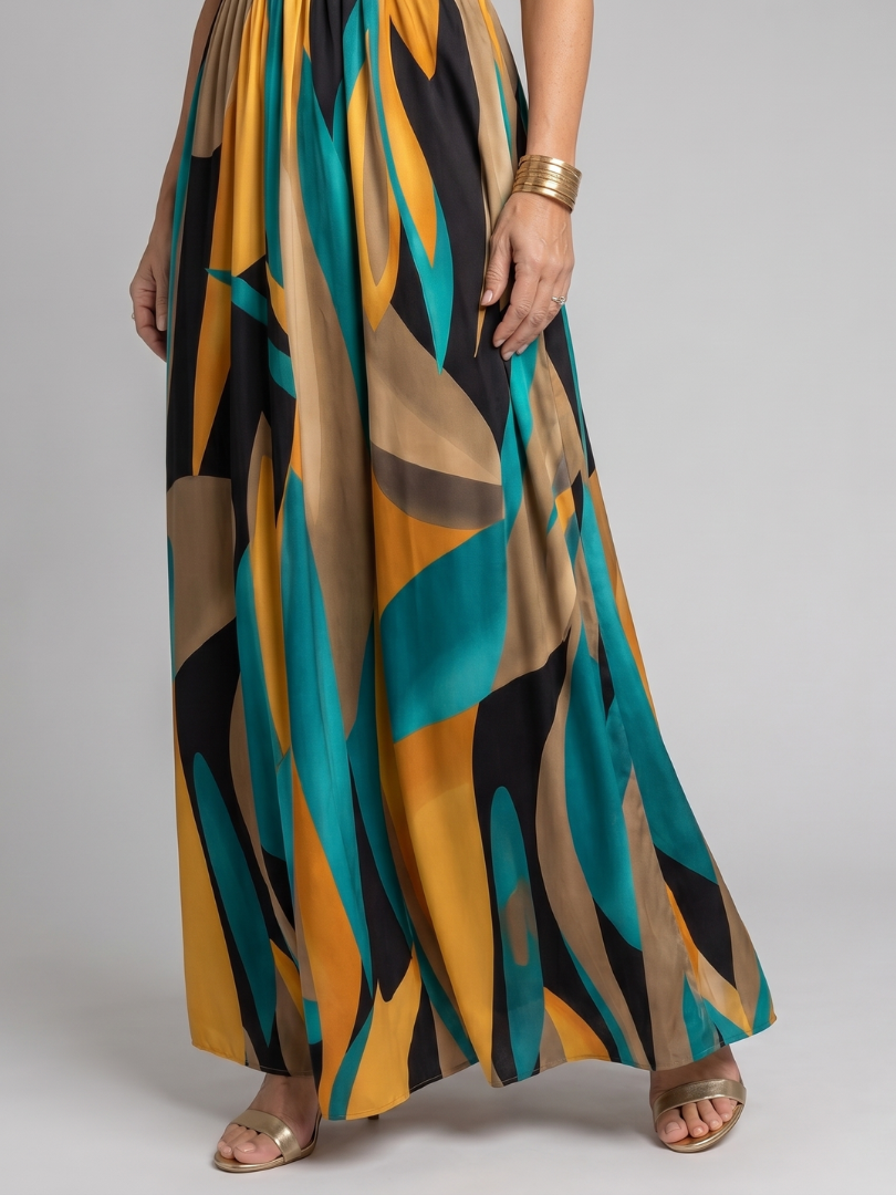 Zélia | Empire-Maxikleid mit V-Ausschnitt