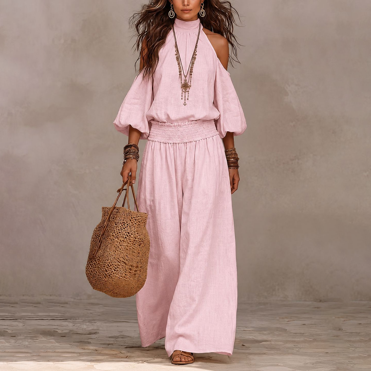 Isla – Boho-Zweiteiler mit weiter Hose