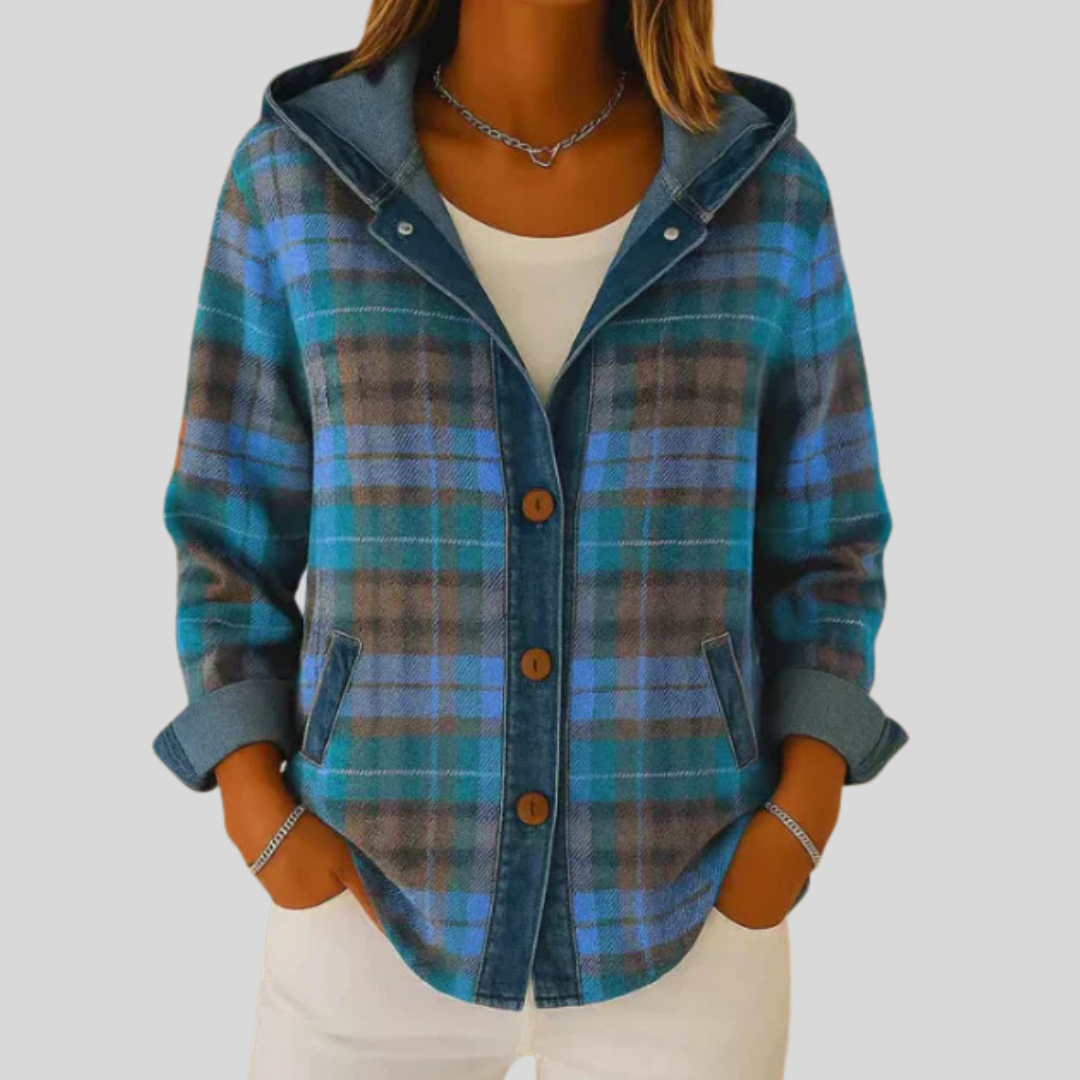 Hildred™ | Karierte Hemdjacke mit Kapuze