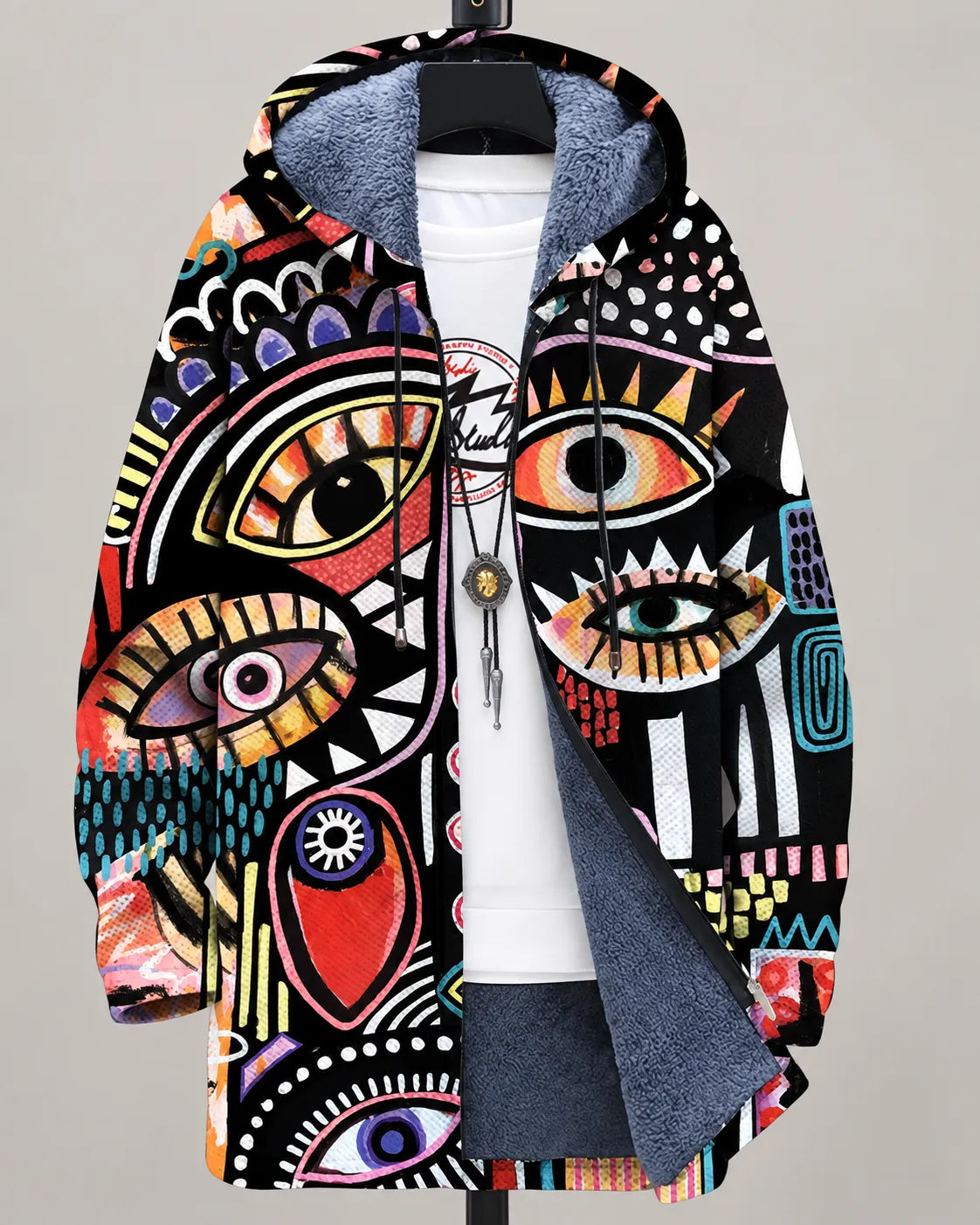 Elara | Kapuzenjacke mit künstlerischem Augenprint