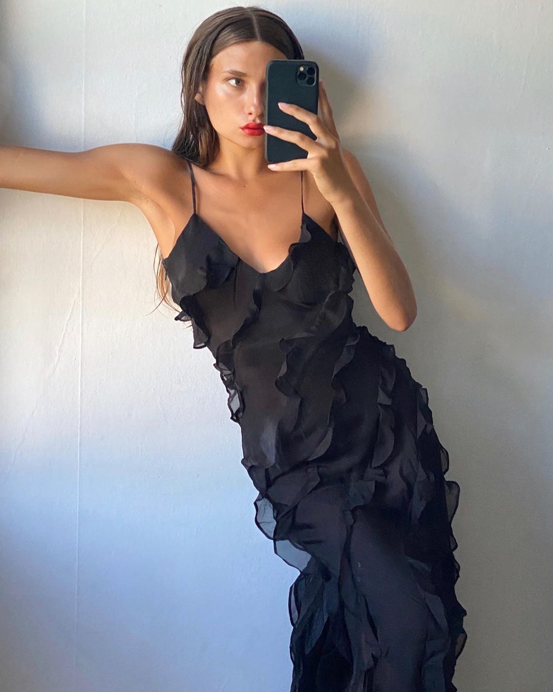 Eila™ | Maxikleid mit Rüschen