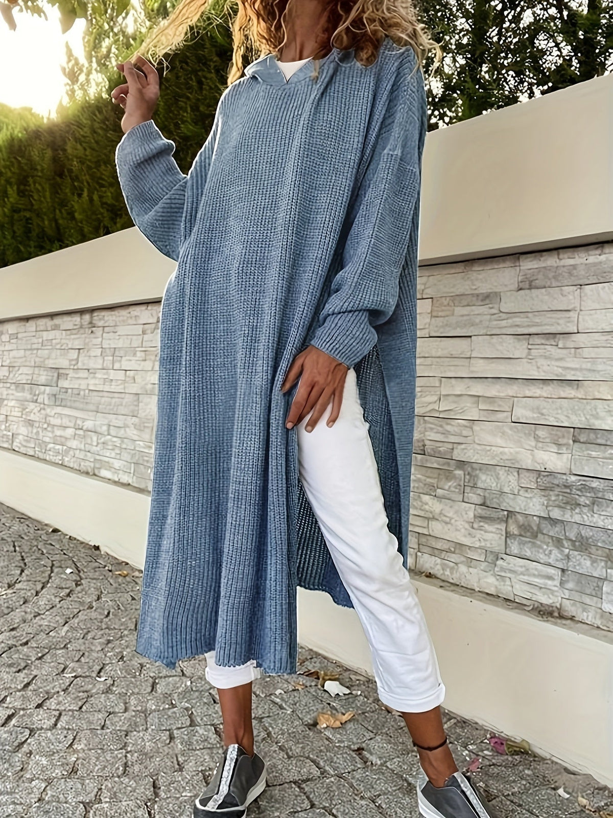 Jocelyn – Strick-Pulloverkleid mit Kapuze