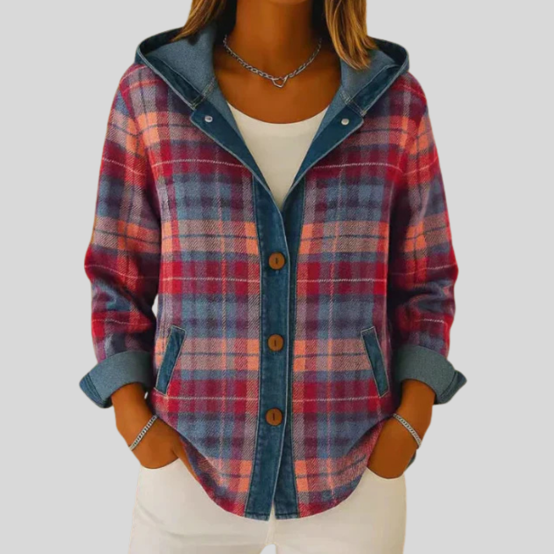 Hildred™ | Karierte Hemdjacke mit Kapuze