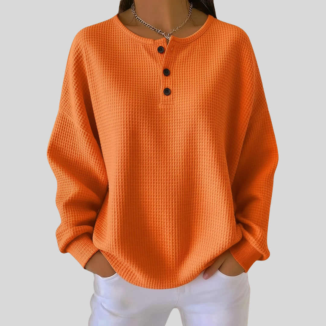 Nessa™ | Lässiges Henley-Sweatshirt