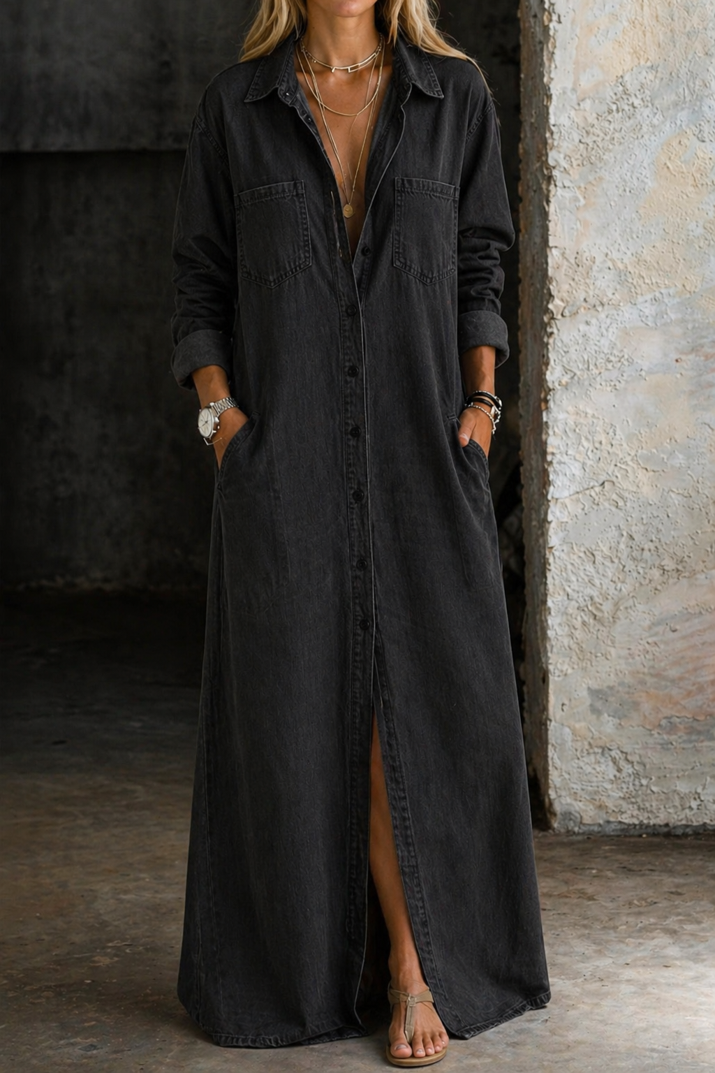 Delana – Kleid mit Knopfleiste