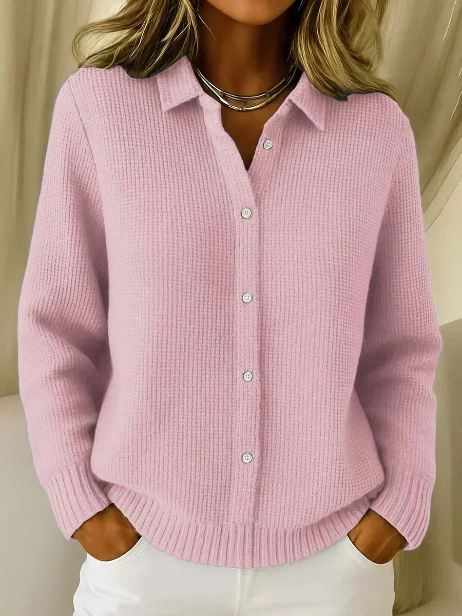 Carmela | Strukturierte Strickjacke mit Knöpfen