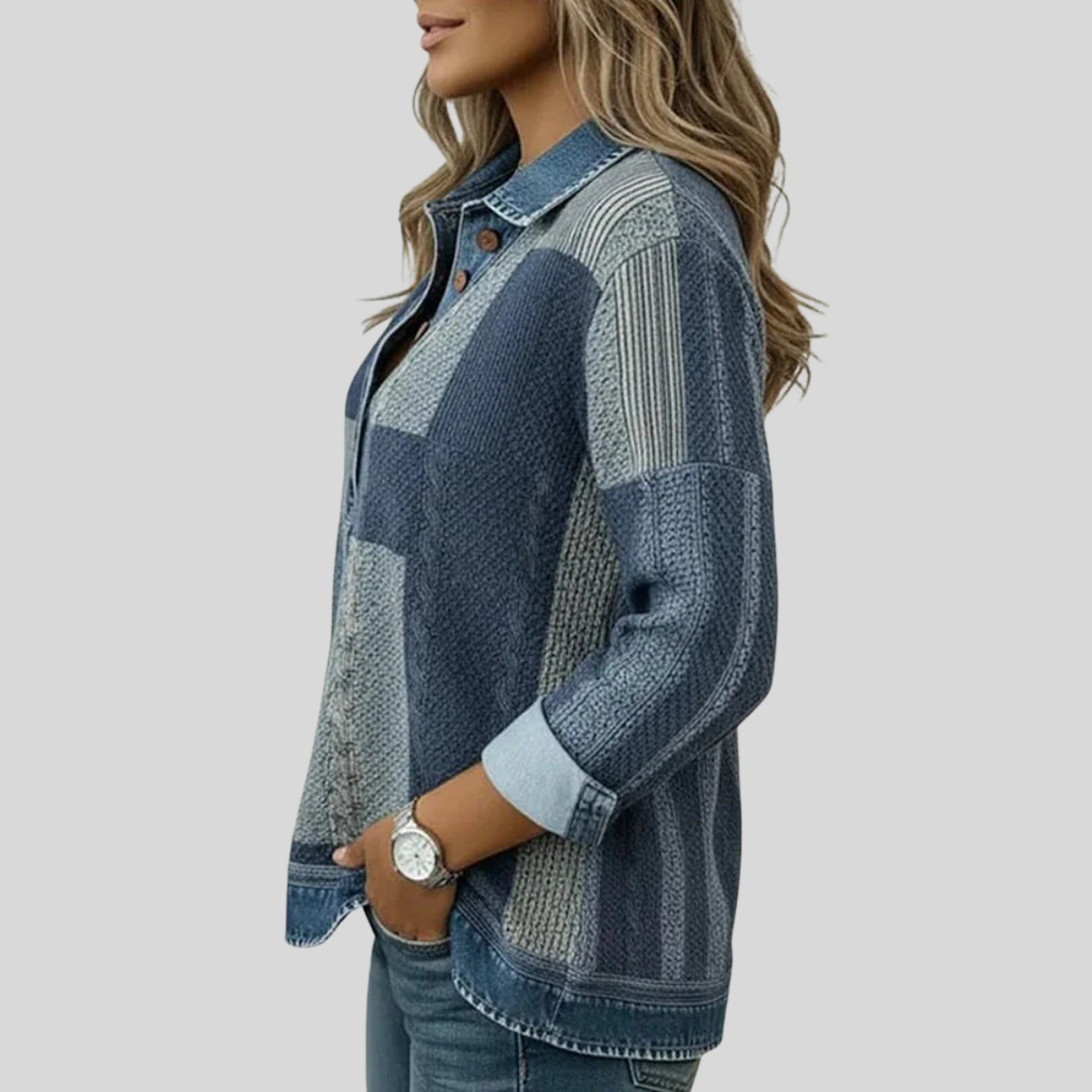 Meridell™ | Colorblock-Sweatshirt mit Print