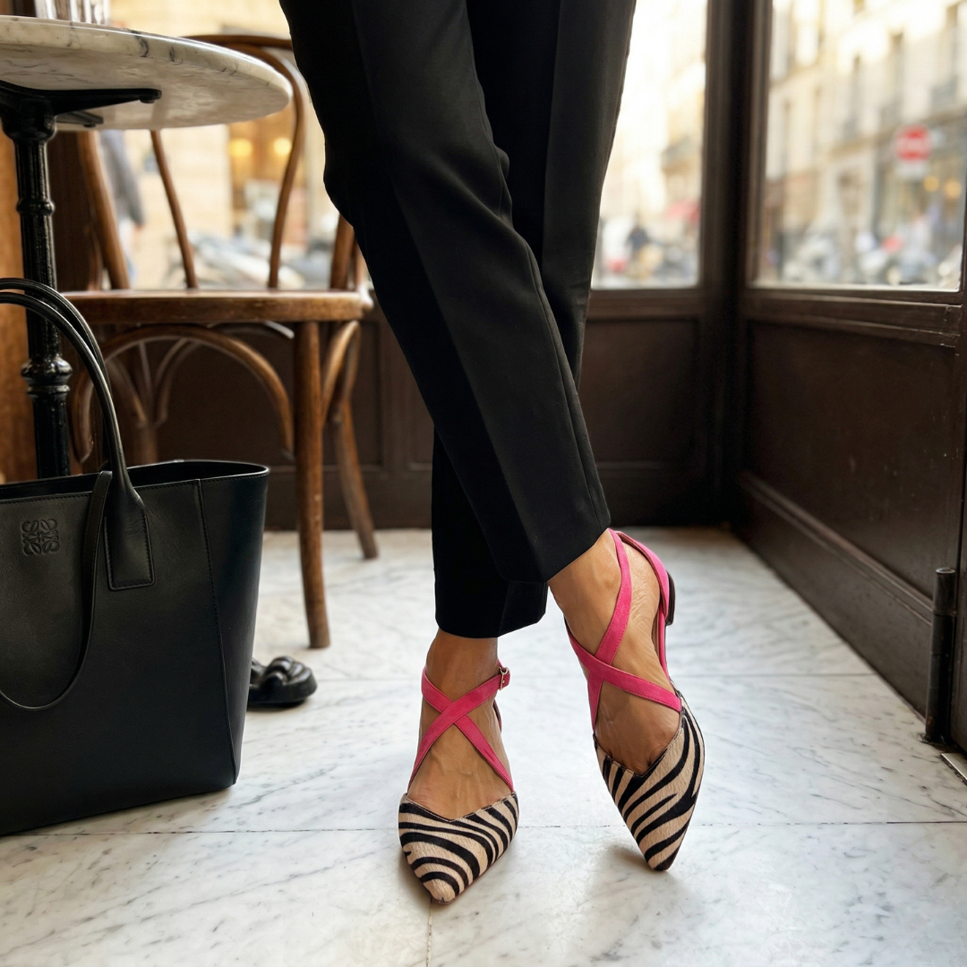 Fern - Ballerinas mit Riemen