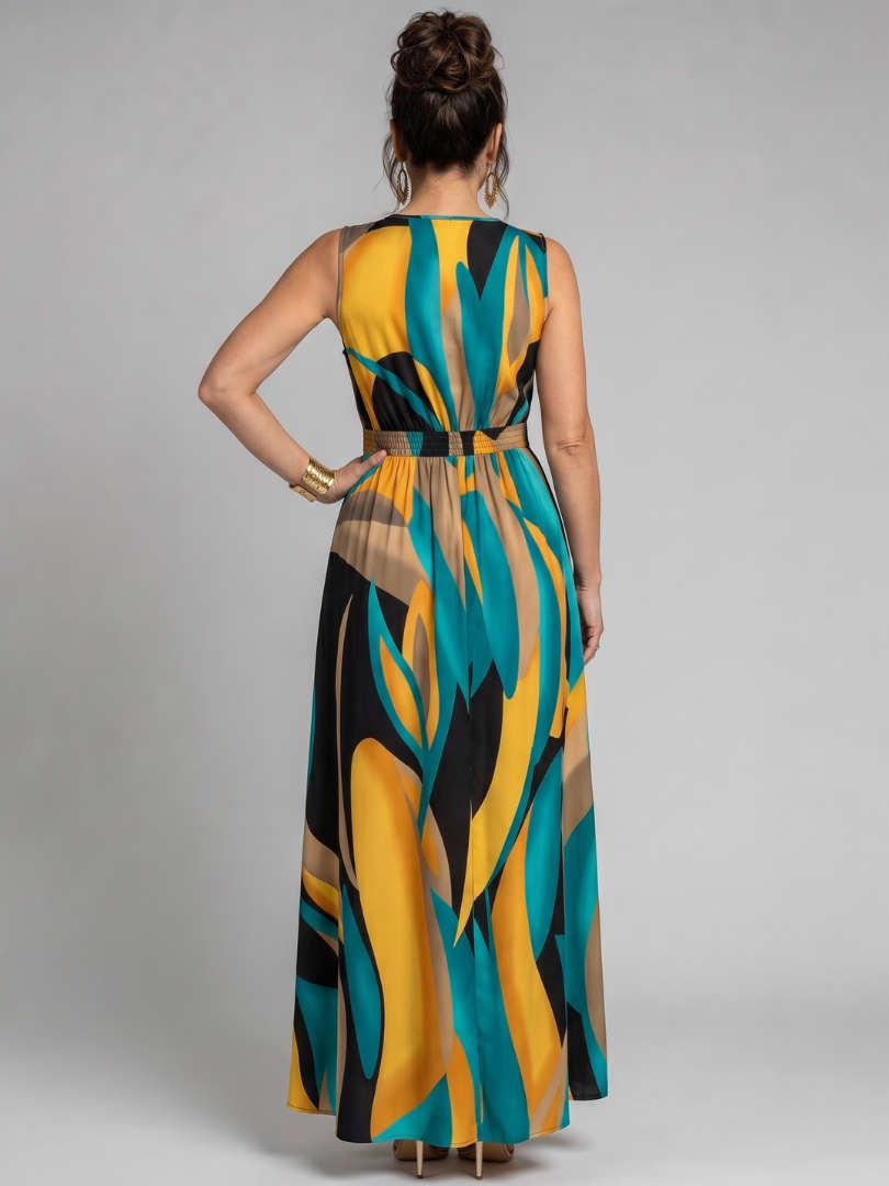 Zélia | Empire-Maxikleid mit V-Ausschnitt