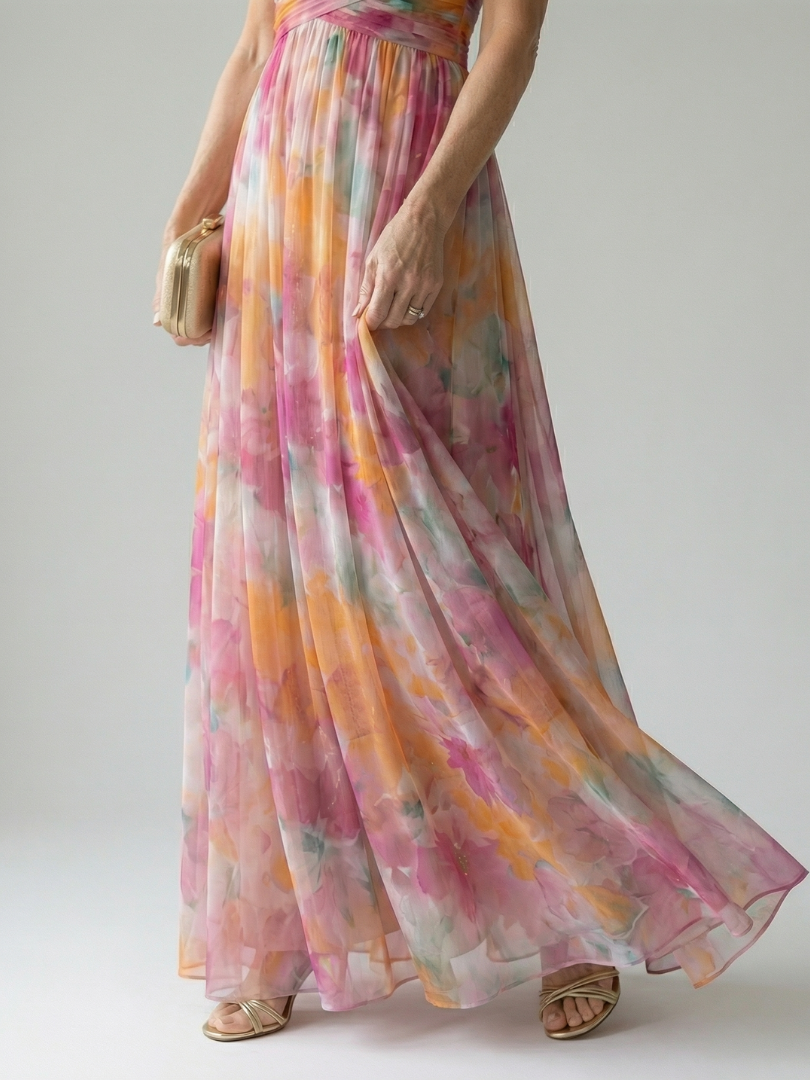 Isel | Weiches Wickel-Maxikleid