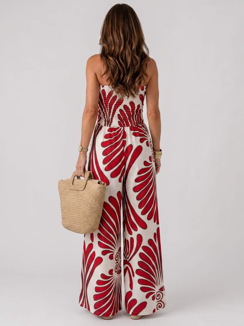 Diane | Fließendes trägerloses Maxikleid