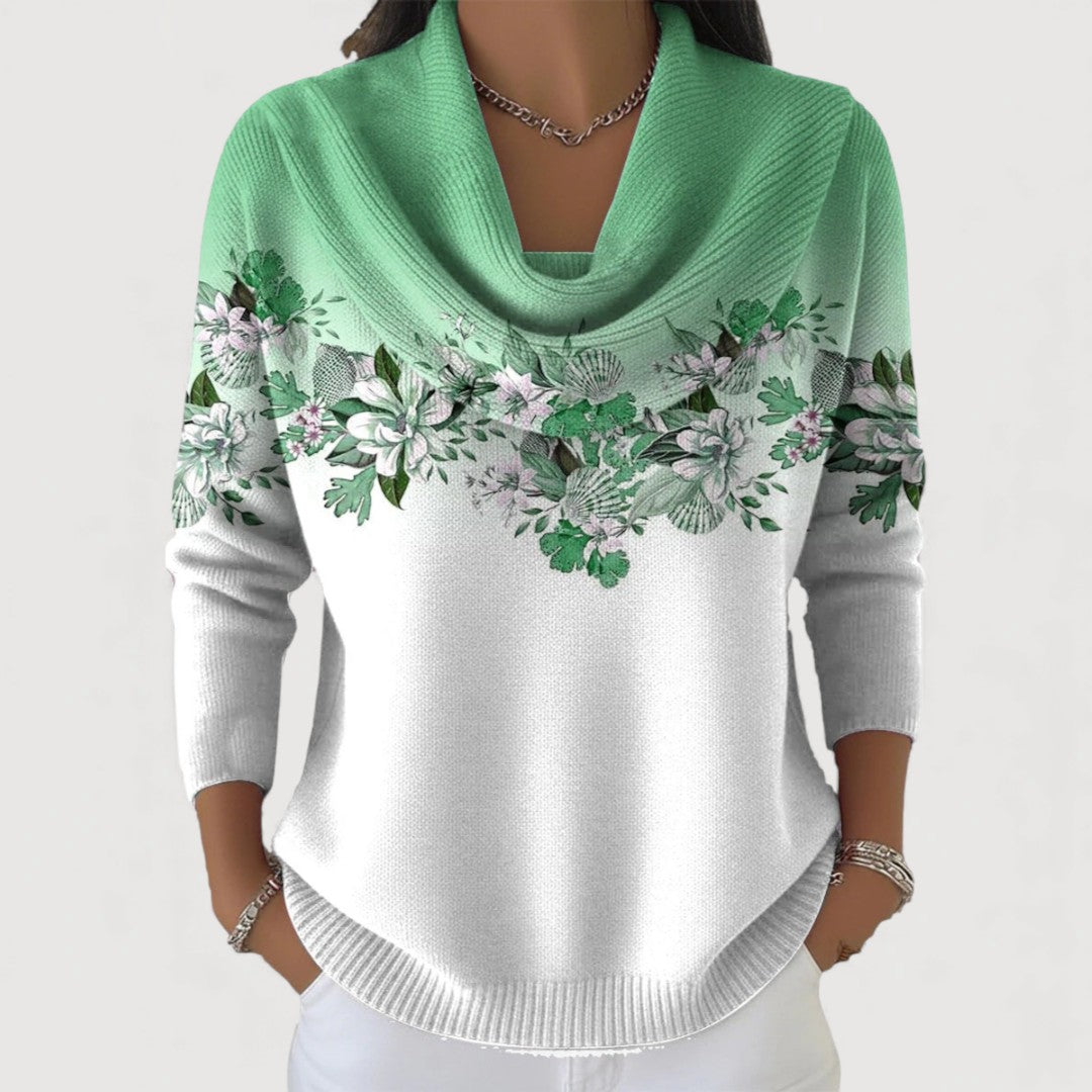 Alba | Floraler Rollkragenpullover