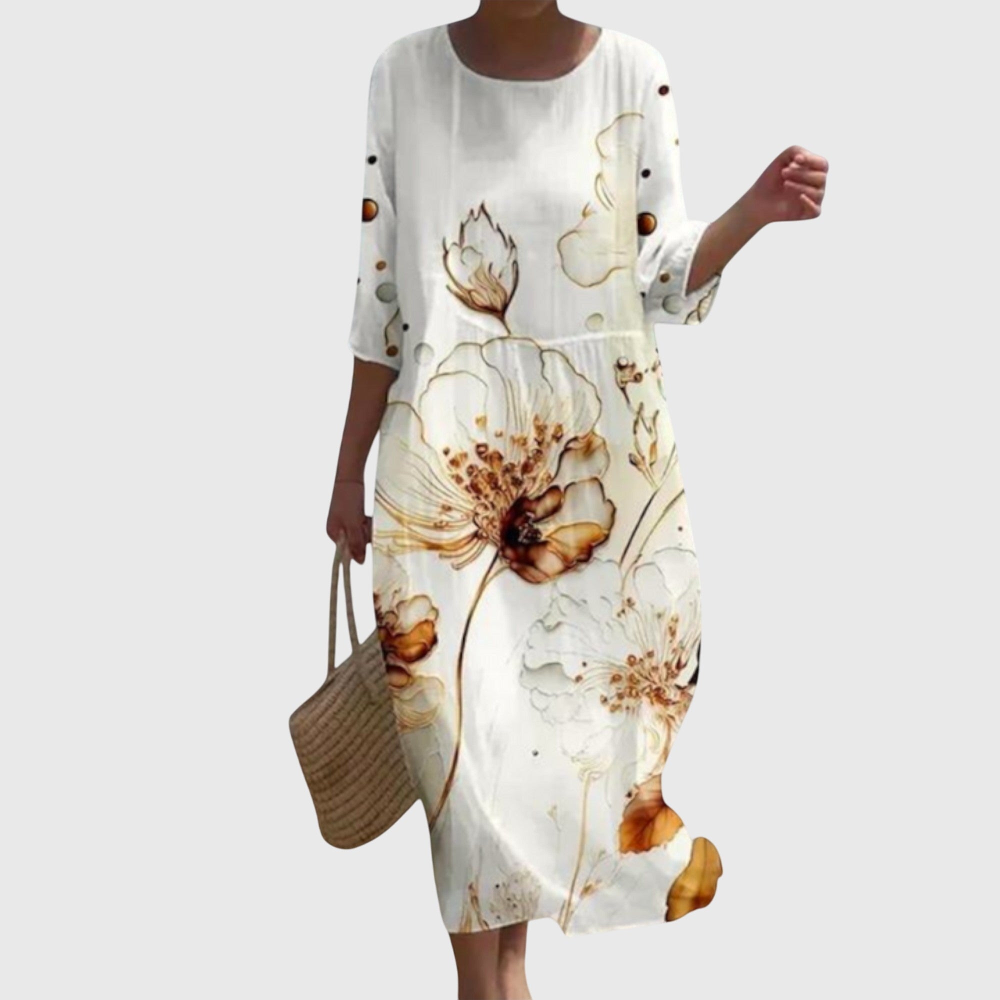 Elena™ | Stilvolles geblümtes Maxikleid