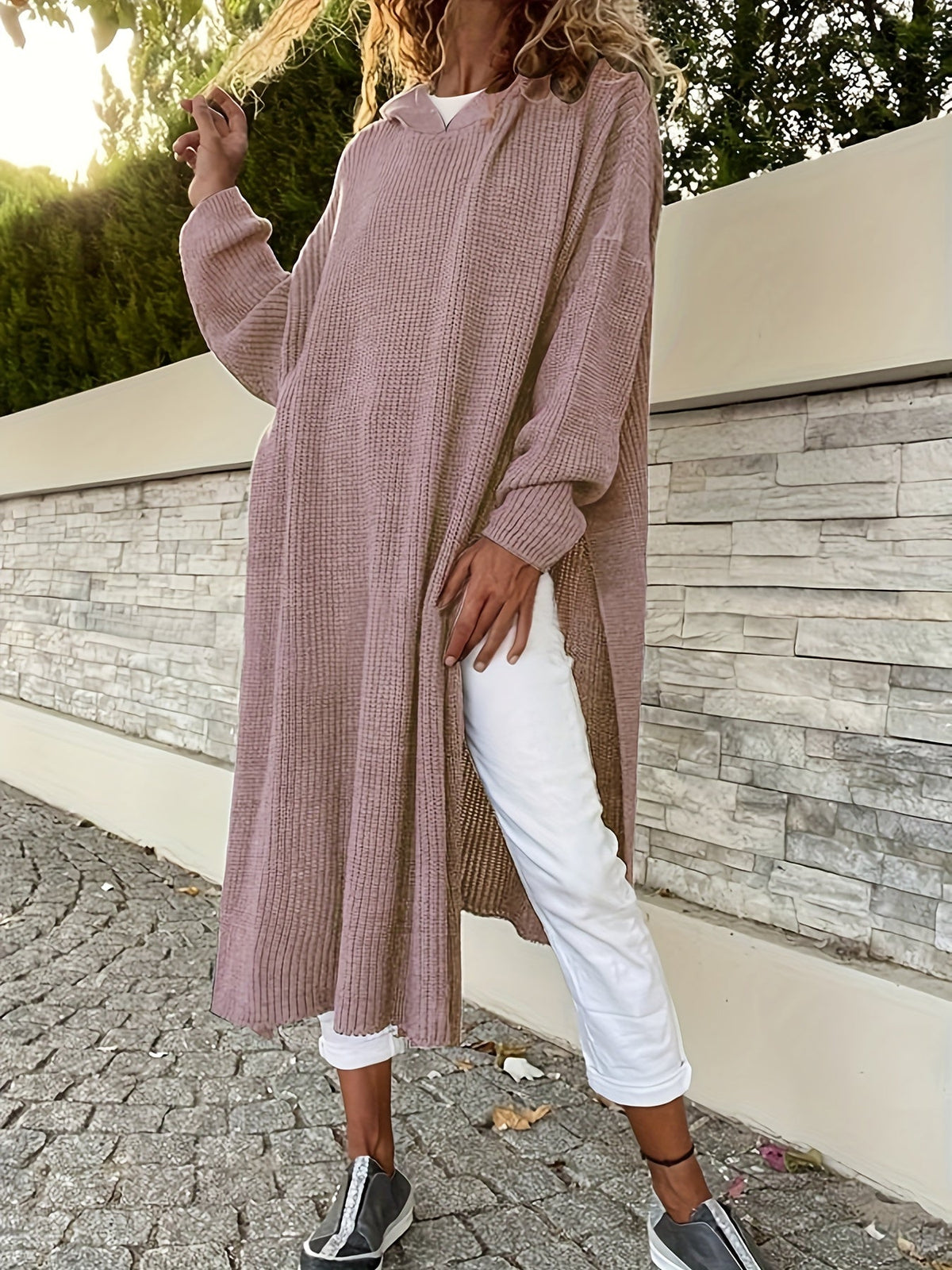 Jocelyn – Strick-Pulloverkleid mit Kapuze