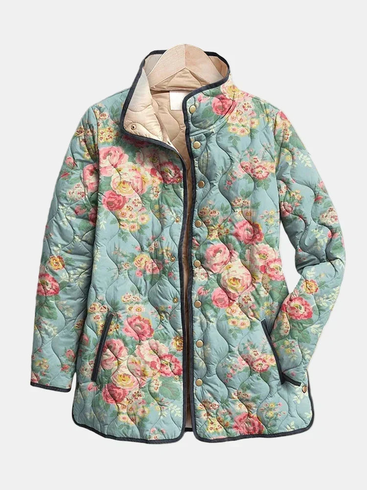 ELARA | STEPPJACKE MIT BLUMENPRINT